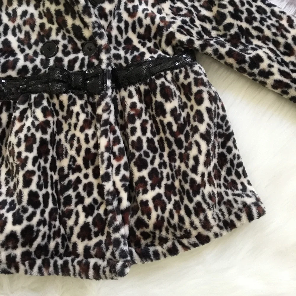 Penelope Mack Leopard Coat Size 4T - Picture 2 of 6